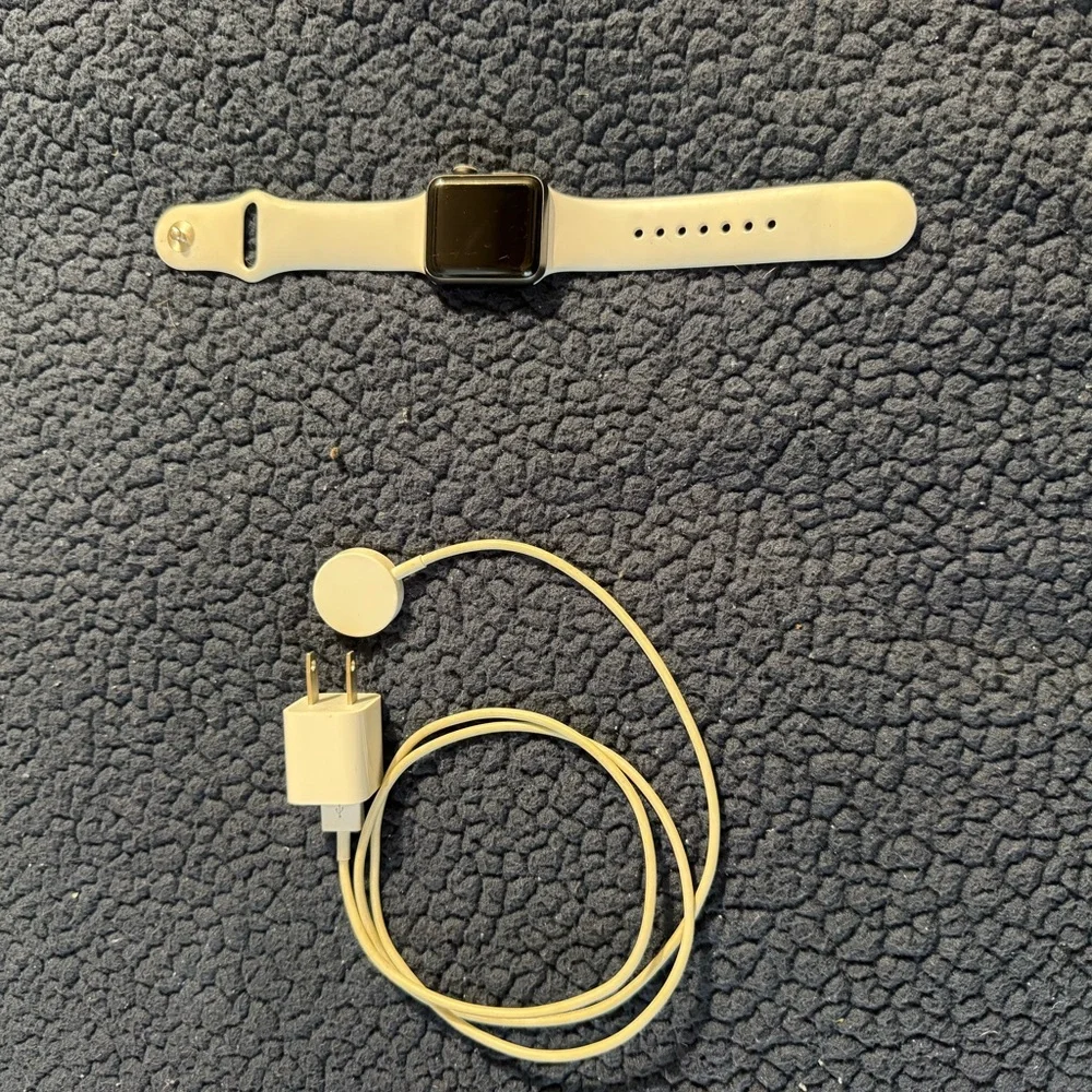 Apple Watch Series 2 38mm with White, Blue, and Black Bands
